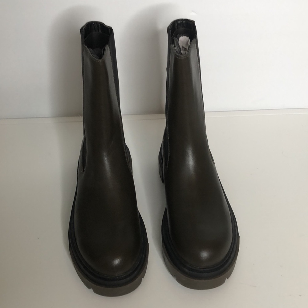 ZARA Brown Leather Ankle Boots - Picture 3 of 8